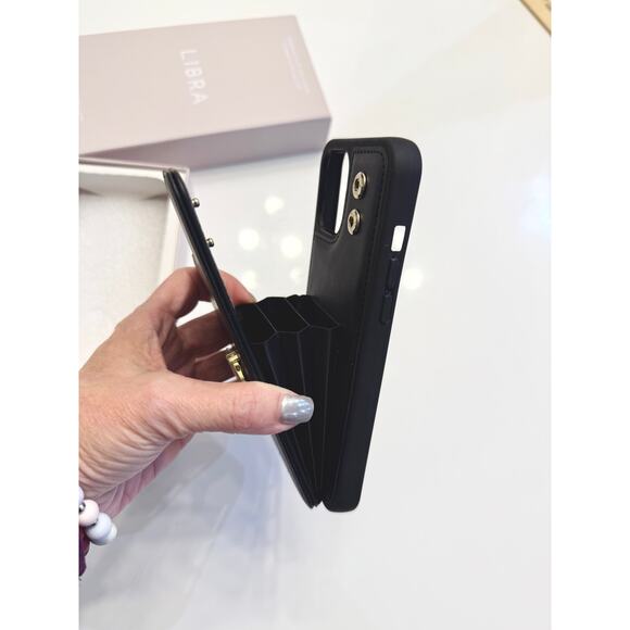 Libra Multi Case Black w/ Gold Hardware Ring fits iPhone 12 Pro Max NIB 📱💳✨ - Picture 12 of 14